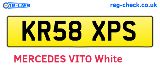 KR58XPS are the vehicle registration plates.