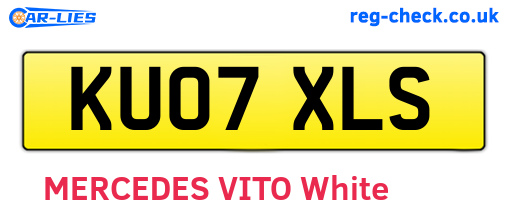 KU07XLS are the vehicle registration plates.