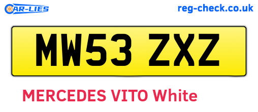 MW53ZXZ are the vehicle registration plates.