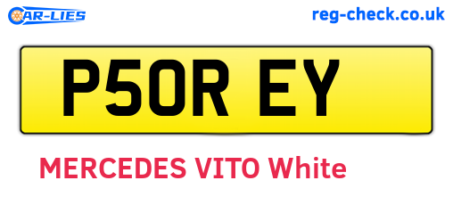 P50REY are the vehicle registration plates.