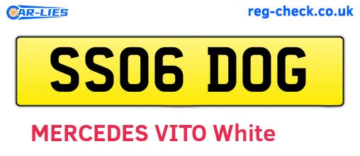 SS06DOG are the vehicle registration plates.