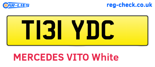 T131YDC are the vehicle registration plates.