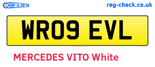 WR09EVL are the vehicle registration plates.