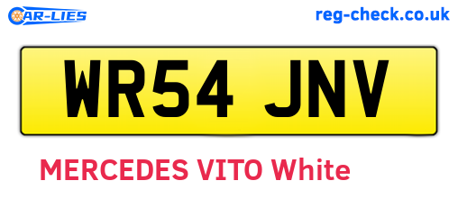WR54JNV are the vehicle registration plates.