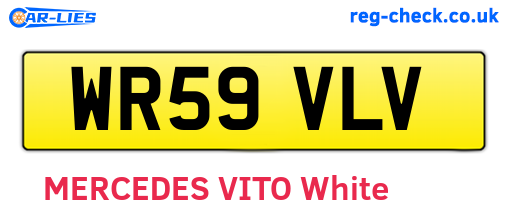 WR59VLV are the vehicle registration plates.