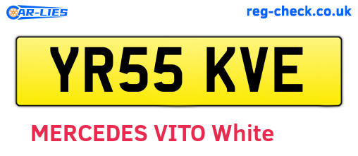 YR55KVE are the vehicle registration plates.