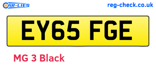 EY65FGE are the vehicle registration plates.