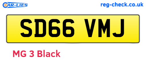 SD66VMJ are the vehicle registration plates.
