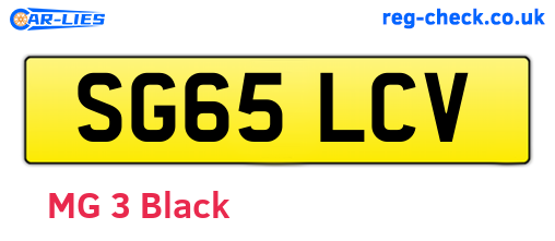 SG65LCV are the vehicle registration plates.