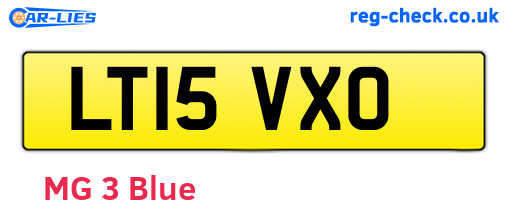 LT15VXO are the vehicle registration plates.