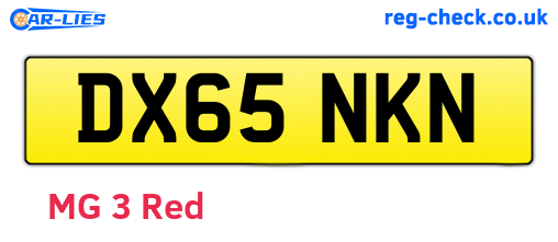 DX65NKN are the vehicle registration plates.