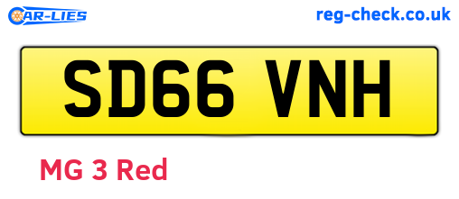 SD66VNH are the vehicle registration plates.