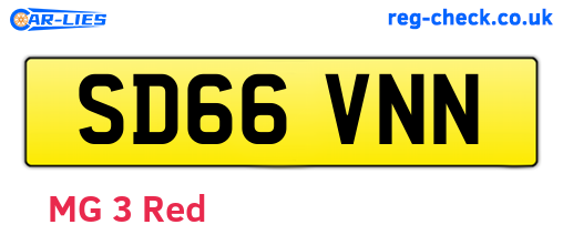 SD66VNN are the vehicle registration plates.