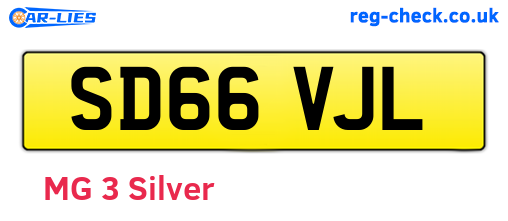 SD66VJL are the vehicle registration plates.