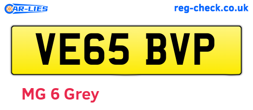 VE65BVP are the vehicle registration plates.