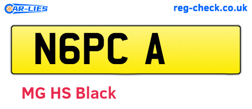 N6PCA are the vehicle registration plates.