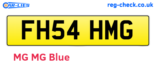 FH54HMG are the vehicle registration plates.