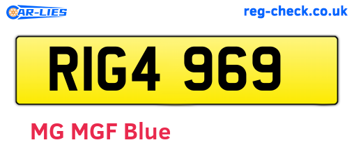 RIG4969 are the vehicle registration plates.