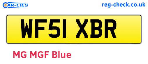 WF51XBR are the vehicle registration plates.