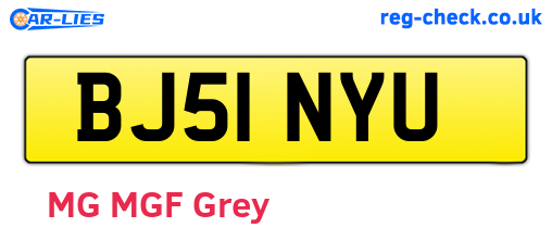 BJ51NYU are the vehicle registration plates.