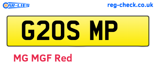 G20SMP are the vehicle registration plates.
