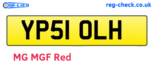 YP51OLH are the vehicle registration plates.