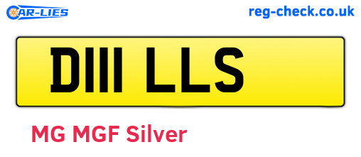 D111LLS are the vehicle registration plates.