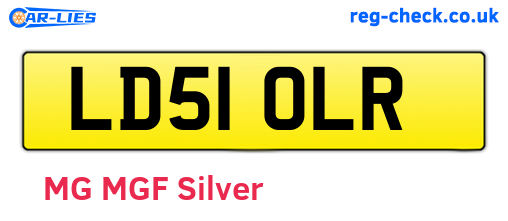LD51OLR are the vehicle registration plates.