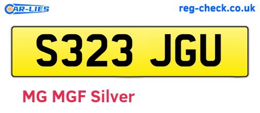S323JGU are the vehicle registration plates.