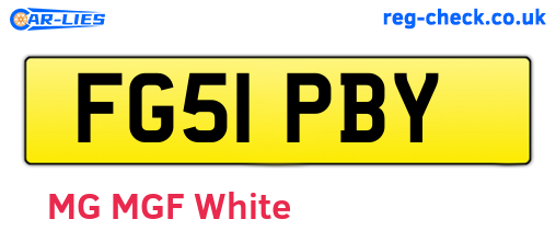 FG51PBY are the vehicle registration plates.