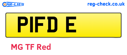 P1FDE are the vehicle registration plates.