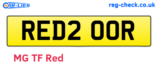 RED200R are the vehicle registration plates.