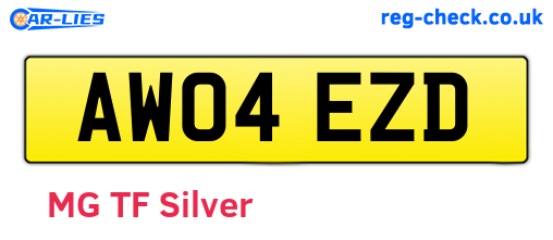 AW04EZD are the vehicle registration plates.