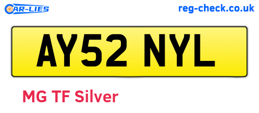AY52NYL are the vehicle registration plates.
