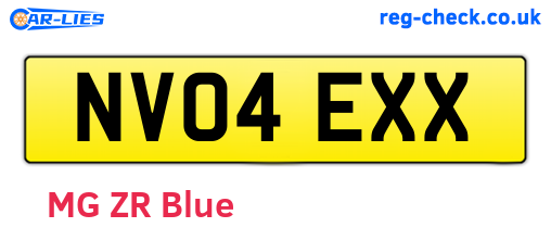 NV04EXX are the vehicle registration plates.