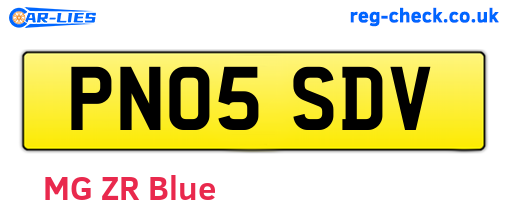 PN05SDV are the vehicle registration plates.