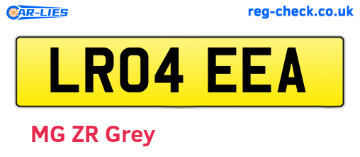 LR04EEA are the vehicle registration plates.