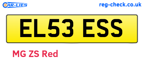 EL53ESS are the vehicle registration plates.