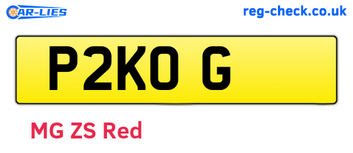 P2KOG are the vehicle registration plates.