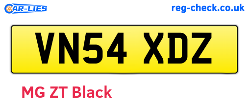 VN54XDZ are the vehicle registration plates.