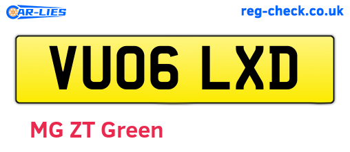 VU06LXD are the vehicle registration plates.