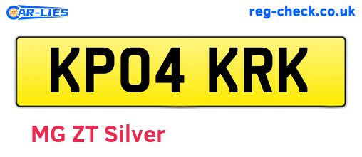KP04KRK are the vehicle registration plates.