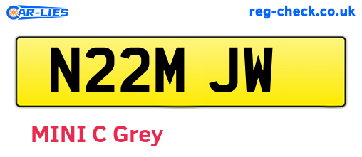 N22MJW are the vehicle registration plates.
