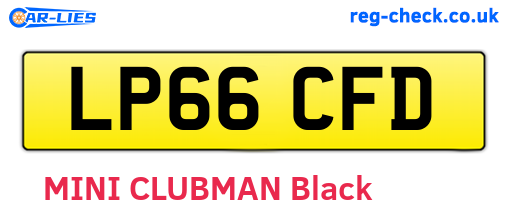 LP66CFD are the vehicle registration plates.