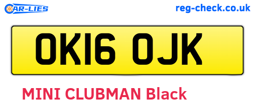 OK16OJK are the vehicle registration plates.