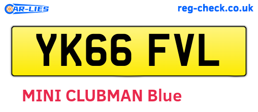 YK66FVL are the vehicle registration plates.