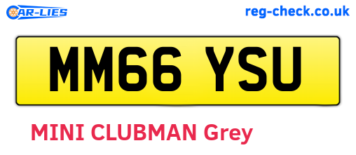 MM66YSU are the vehicle registration plates.