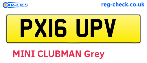 PX16UPV are the vehicle registration plates.