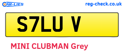 S7LUV are the vehicle registration plates.