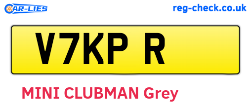V7KPR are the vehicle registration plates.